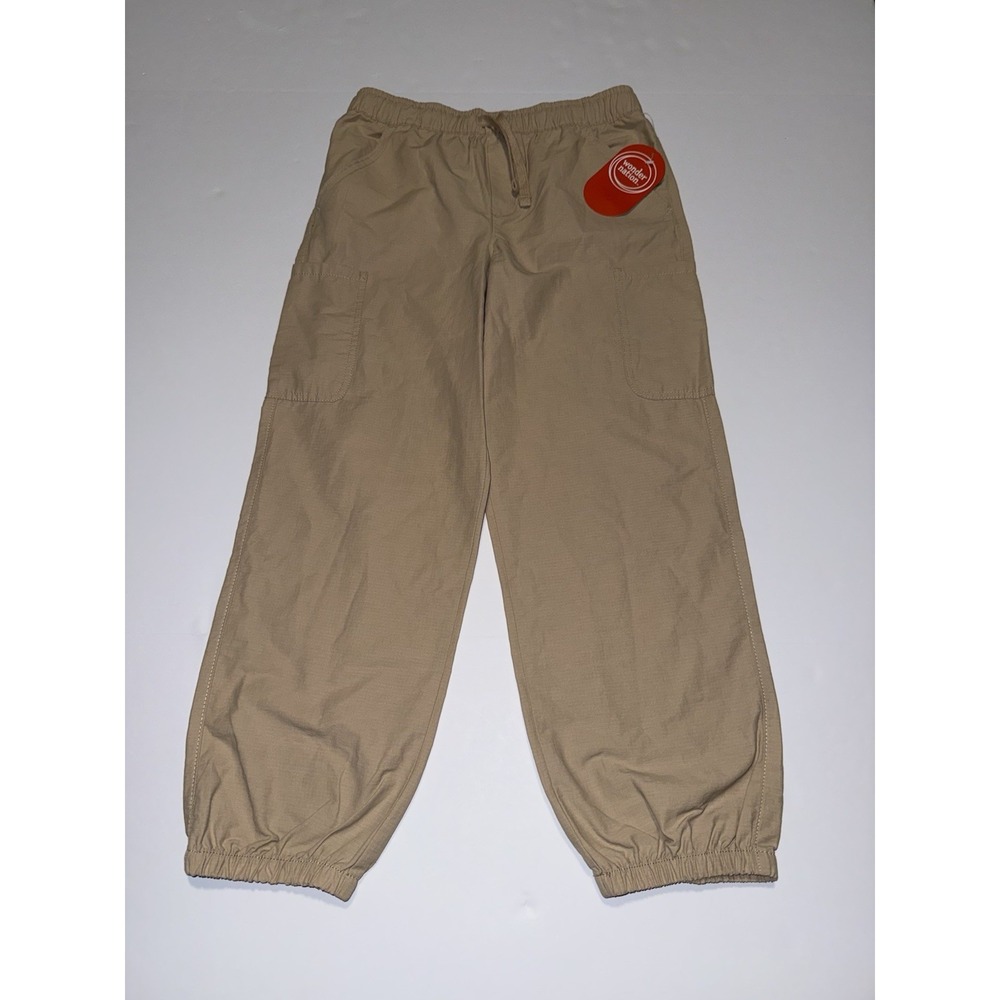Wonder Nation Boys Jogger Pants 8 Khaki Tan Pull-On Cargo School Play Out NWT